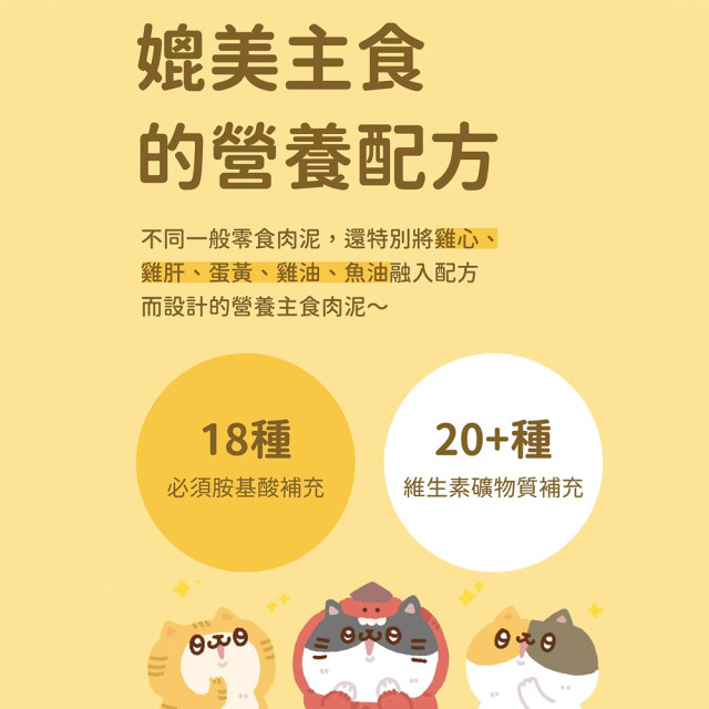 貓有話說 天然牛磺酸 捏一口 Mini主食蒸煮鮮肉泥（16g*４條）