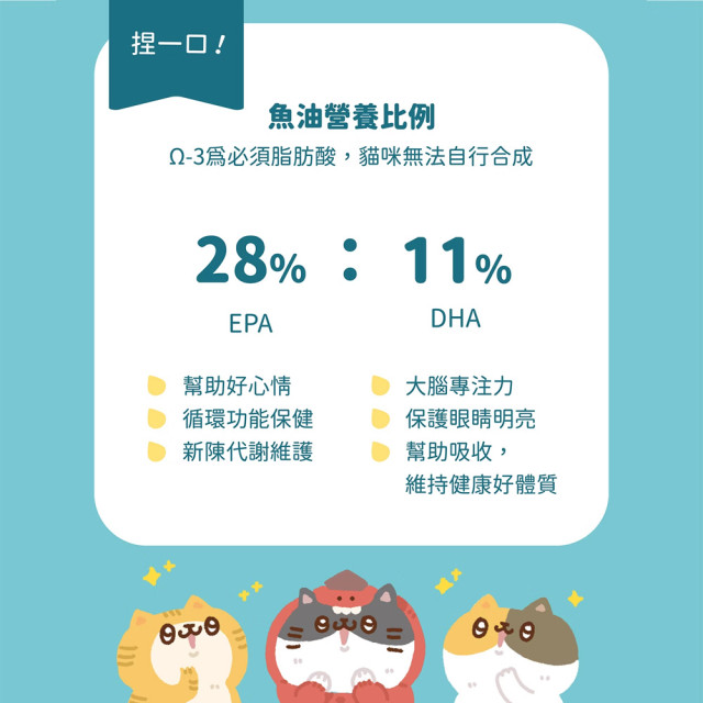 貓有話說 Ω-3 魚油 捏一口 功能型主食蒸煮鮮肉泥 （16g*４條）