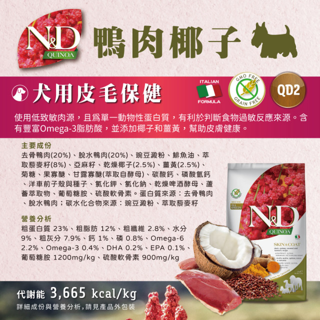 【團購/社群享98折】法米納Farmina ND藜麥無穀機能 貓糧&犬糧