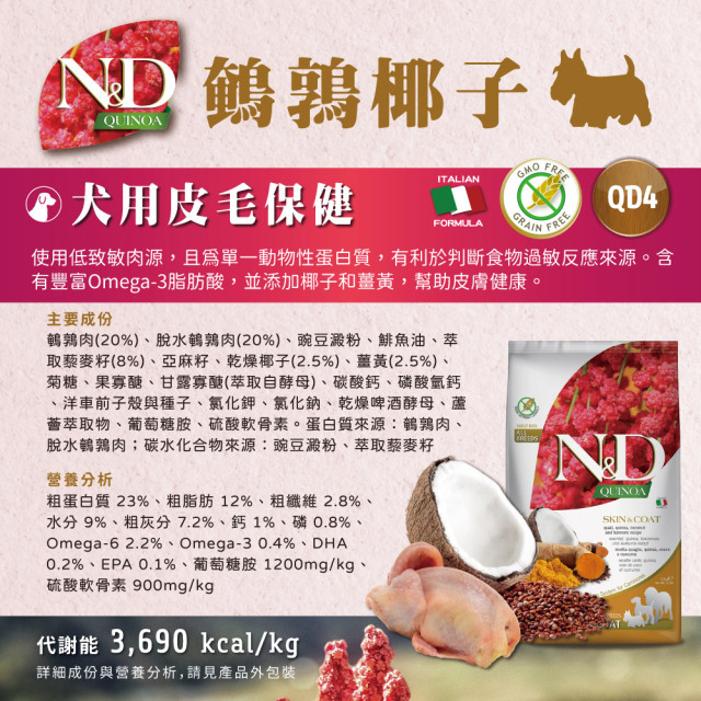 【團購/社群享98折】法米納Farmina ND藜麥無穀機能 貓糧&犬糧