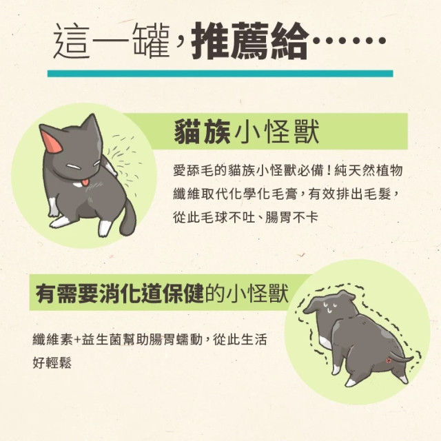 【團購】怪獸部落 益菌排毛粉 犬貓腸胃健康補給 50G