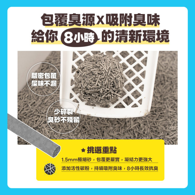 【團購/社群享98折】一件免運 臭味滾 1.5mm豆腐砂2.8kg 6包/箱 100%除臭 潔癖家庭專用