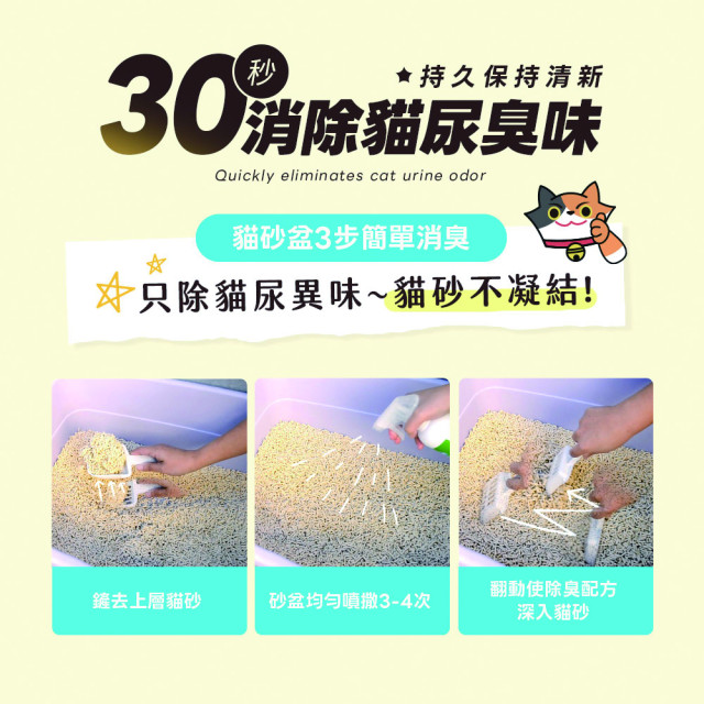【團購/社群享98折】臭味滾 貓貓除臭噴霧 高效分解異味