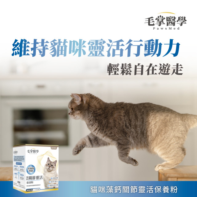 【團購】毛掌醫學 貓咪藻鈣關節靈活保養粉 2g*30包