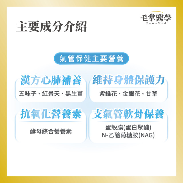 【團購】毛掌醫學 貓咪呼吸道氣管順暢保養粉 50g