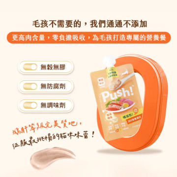 【團購】Push! 噗滋包 旗艦款 強護活力補給 主食貓餐包 110g