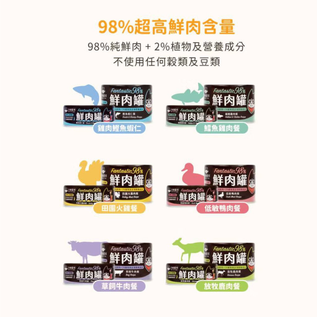 【限量優惠】汪喵星球 貓咪98%無膠鮮肉主食罐