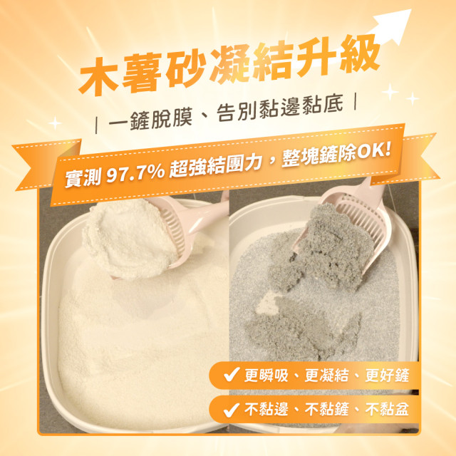【團購/社群享98折】免運 汪喵星球 益生菌消臭瞬凝木薯砂 2.4kg*6包