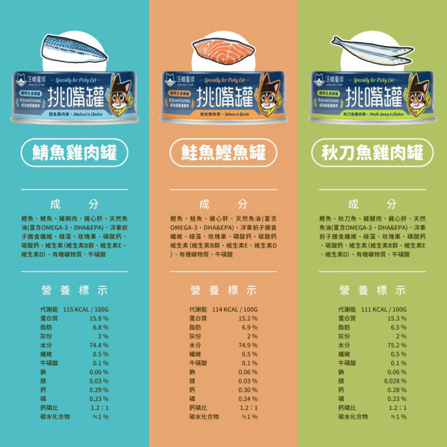 【限量優惠】汪喵星球 挑嘴貓無膠主食罐