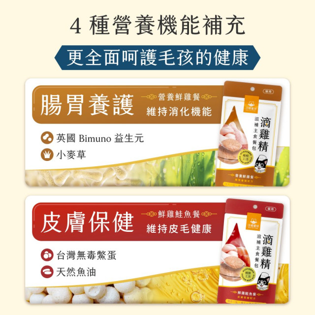 【團購】汪喵星球 貓用 滴雞精 滴魚精滋補主食餐包 40g*20入