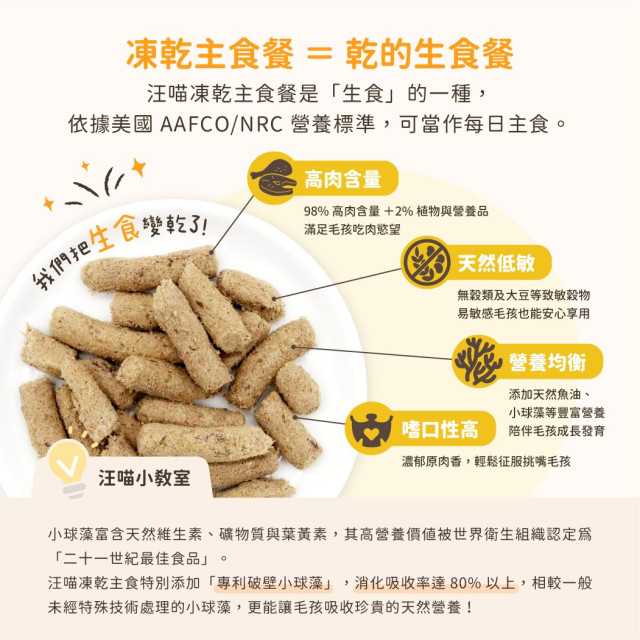 【團購/社群享98折】汪喵星球 貓咪凍乾主食餐