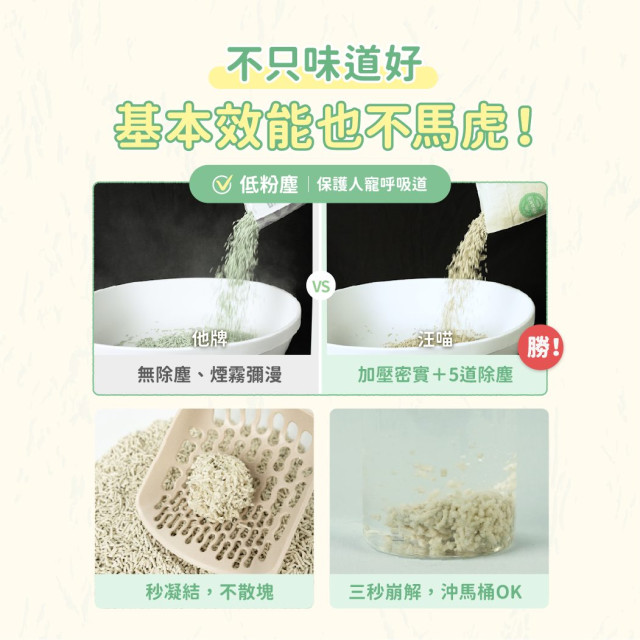 【團購/社群享98折】免運 汪喵星球 益生菌消臭花草豆腐砂 (條型) 2.7kg*6包