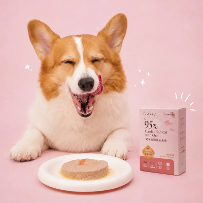 【團購】貪貪 犬貓適用 95%Q10護心魚油 30入