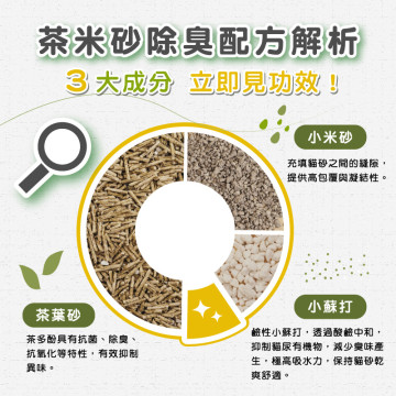 飼時候 茶米砂 益生菌除臭貓砂 2.5kg